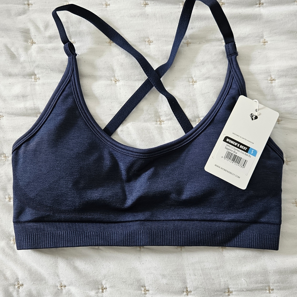 Women's Navy Blue Sports Bra